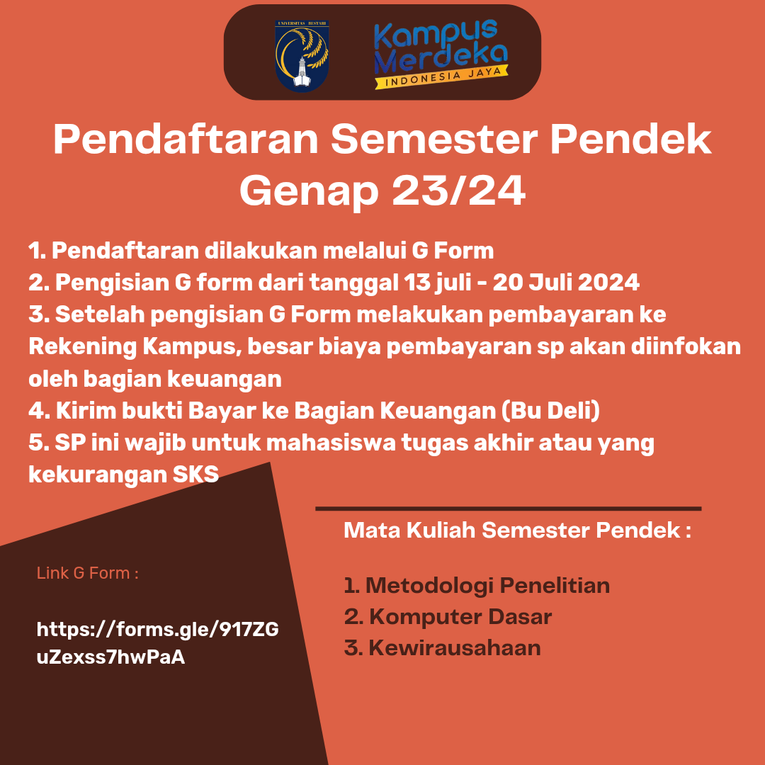 Pendaftaran Semester Pendek Genap 2023/2024